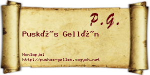 Puskás Gellén névjegykártya